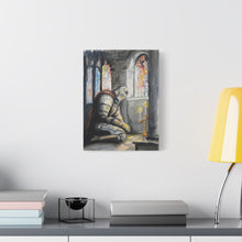 Load image into Gallery viewer, Knight in prayer canvas