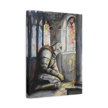 Load image into Gallery viewer, Knight in prayer canvas
