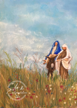 Load image into Gallery viewer, Christmas card, "On the way to Bethlehem" (individual, pack of 3, 5 or 10)