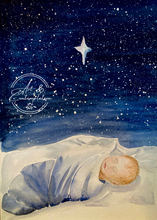 Load image into Gallery viewer, Christmas card, Baby Jesus (individual, pack of 3, 5 or 10)