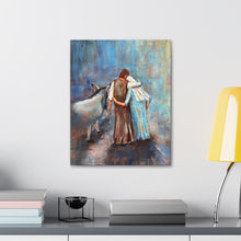 Load image into Gallery viewer, Mary and Joseph pastel, canvas
