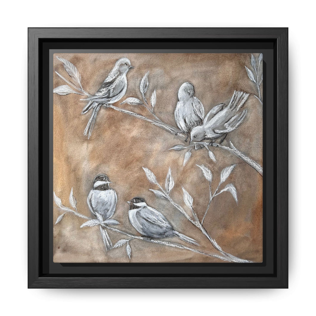 The tree where the birds find refuge, Framed Canvas