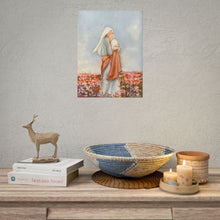 Load image into Gallery viewer, Mary and Baby Jesus, in the field of flowers, Rolled Poster
