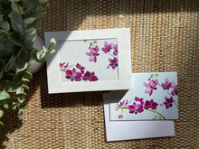 Load image into Gallery viewer, Purple orchids small notecards
