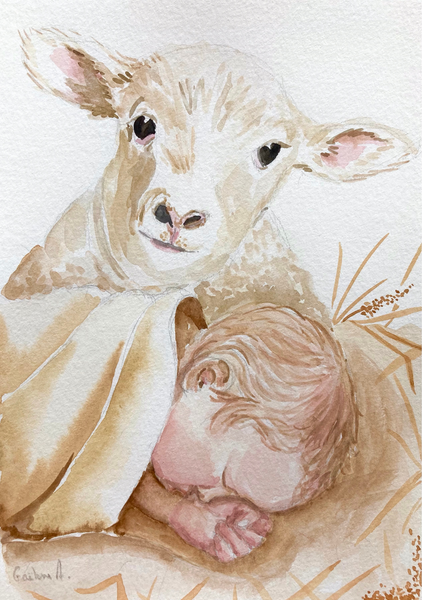 Baby Jesus and the Lamb