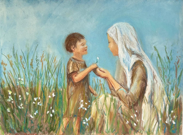 Child Jesus Offering a Flower to Mary