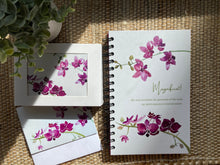 Load image into Gallery viewer, Purple orchids small notecards
