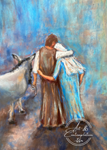 Load image into Gallery viewer, Christmas card, &quot;Mary and Joseph&quot; (individual, pack of 3, 5 or 10)
