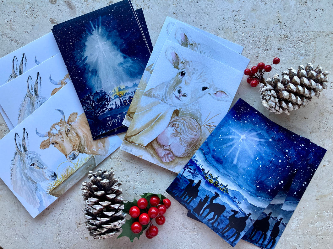 Christmas cards, (individual, pack of 3, 5, 10 or 12)